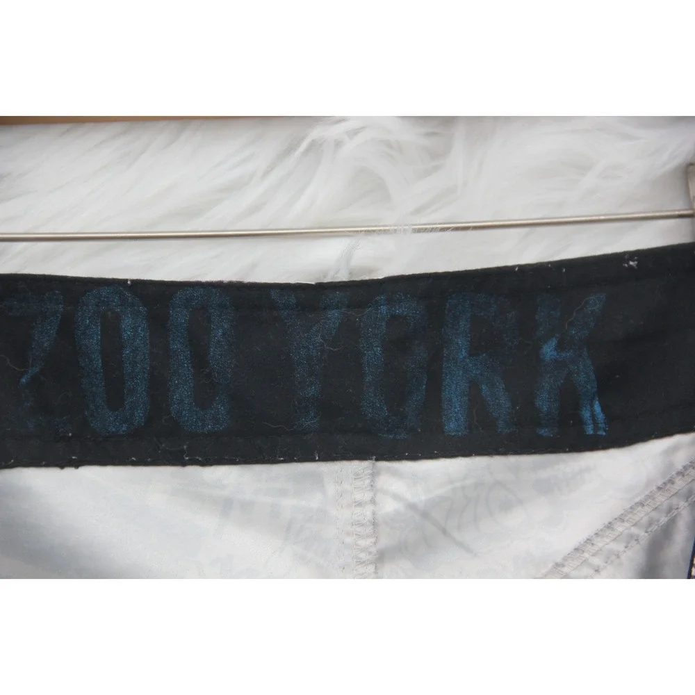 Zoo York VTG Y2K Graffiti Print Black/White Board Shorts Swim Trunks Sz 34